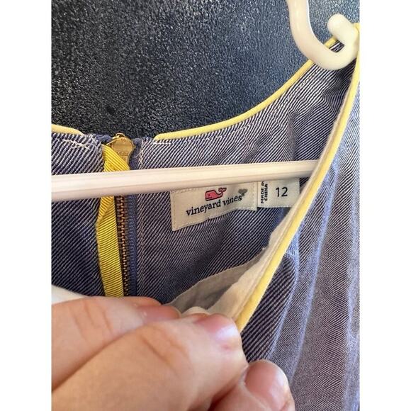 Vineyard Vines Chambray Shift Dress, EUC, Sz Girls 12 (12D) - Picture 4 of 5